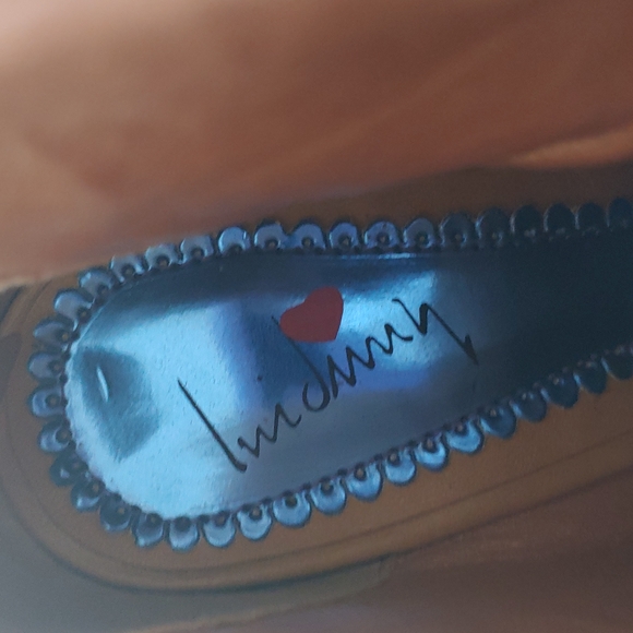 Open toe Luichiny booties with gold accents size 7 - Picture 6 of 6